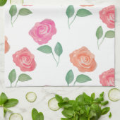 Rose Floral Geschirrtuch (Gefaltet)