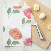 Rose Floral Geschirrtuch (Viertel Falte)