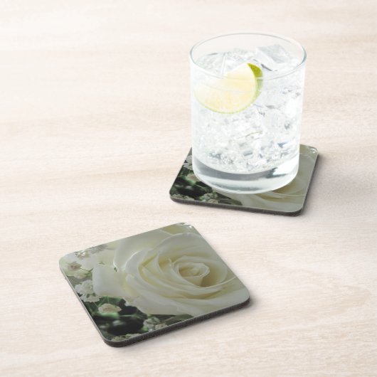 Rose Floral Getränkeuntersetzer (Rechte Seite)