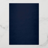 Rose Floral Gold Swirl Quinceanera Folieneinladung (Rückseite)