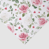 Rose Floral Hearts Brautparty Seidenpapier (Ausschnitt)