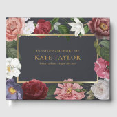Rose floral in Love Memory Funeral Gästebuch (Vorderseite)
