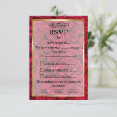 Rose Floral Islamische Hochzeit RSVP Karte (Stehend Vorderseite)