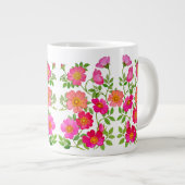 Rose Floral Jumbo Tasse (Vorderseite Rechts)