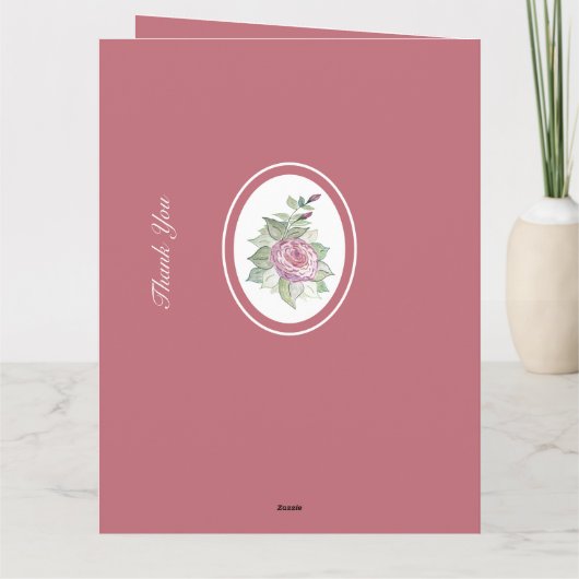 Rose Floral Karte (Rückseite)