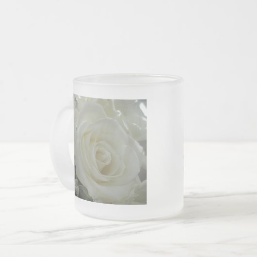Rose Floral Mattglastasse (Vorderseite Links)