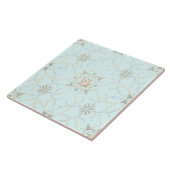 Rose Floral Medallions & Scrolls Keramik Tile Fliese (Seite)