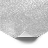 Rose Floral Metallic Pink Gold Silbergrau Minimal Poster (Ecke)