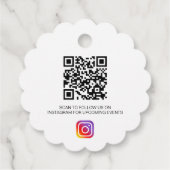 Rose floral monogramm Geschäft QR Geschenkanhänger (Rückseite)