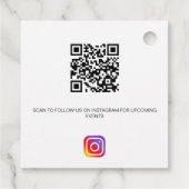 Rose floral monogramm Geschäft QR Geschenkanhänger (Rückseite)