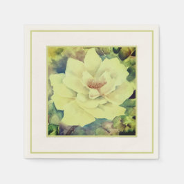 Rose Floral Napkins — Sage & Ivory Gard Serviette