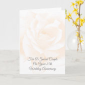 Rose Floral Personalisiert 25. Hochzeitstag Karte (Gelbe Blume)