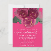 Rose Floral QR Code Burgundy Marsala Candy (Vorderseite)