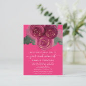 Rose Floral QR Code Burgundy Marsala Candy (Stehend Vorderseite)