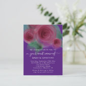 Rose Floral QR Code Marsala Beery Lila (Stehend Vorderseite)