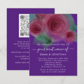 Rose Floral QR Code Marsala Beery Lila (Vorne/Hinten)
