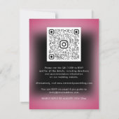 Rose Floral QR Code Marsala Beet Black (Rückseite)