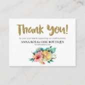 *~* ROSE FLORAL QR Logo DANKE Sie lesen AP8 Begleitkarte (Vorderseite)