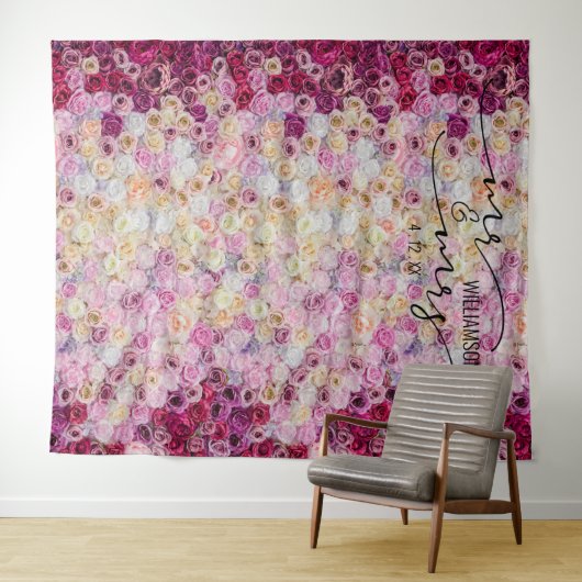 Rose Floral Wandteppich (Beispiel (Horizontal))