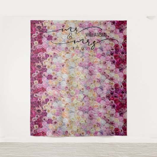 Rose Floral Wandteppich (Vorderseite)