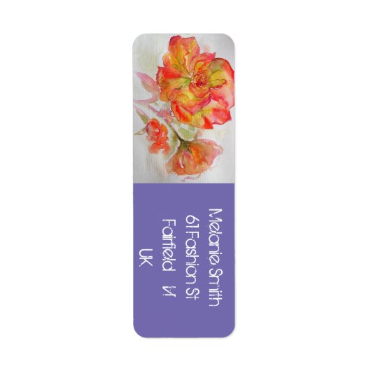 Rose Floral Wasserfarbe Orange folgen Sie Ihrer Fr (Vorne)