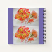 Rose Floral Wasserfarbe Orange folgen Sie Ihrer Fr Notizblock (Rückseite)