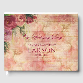 Rose Floral Watercolor Wedding Gästebuch