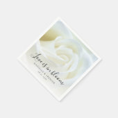 Rose Floral Wedding Serviette (Ecke)
