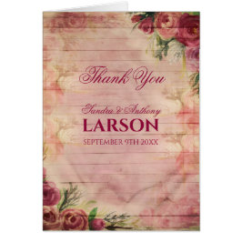 Rose Floral Wedding Vielen Dank