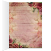 Rose Floral Wedding Vielen Dank (Innen (Rechts))