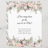 Rose Floral Wie viele Kisses Brautparty Game (Vorne/Hinten)