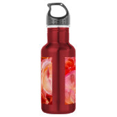 Rose Florale Rosa Rosen Blumen Edelstahlflasche (Rückseite)