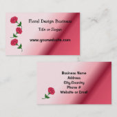 Rose florales Business Design Visitenkarte (Vorne/Hinten)