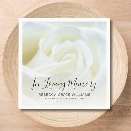 Rose Florales Foto Gedenkfeier Serviette