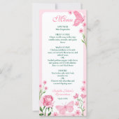 Rose, Florals und Schmetterlinge Quinceañera (Vorderseite)