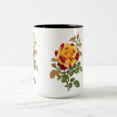 ROSE FLOWER DESIGN ZWEIFARBIGE TASSE (Mittel)