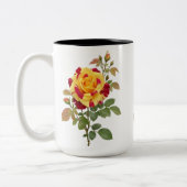 ROSE FLOWER DESIGN ZWEIFARBIGE TASSE (Links)