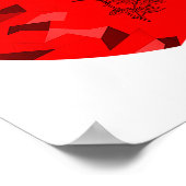 Rose Flower Valentine Red Heart Poster (Ecke)