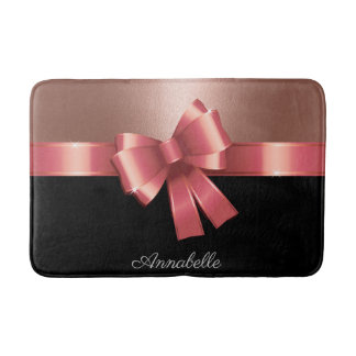Rose Foil and Bow Badematte
