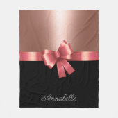 Rose Foil and Bow Fleecedecke (Vorderseite)