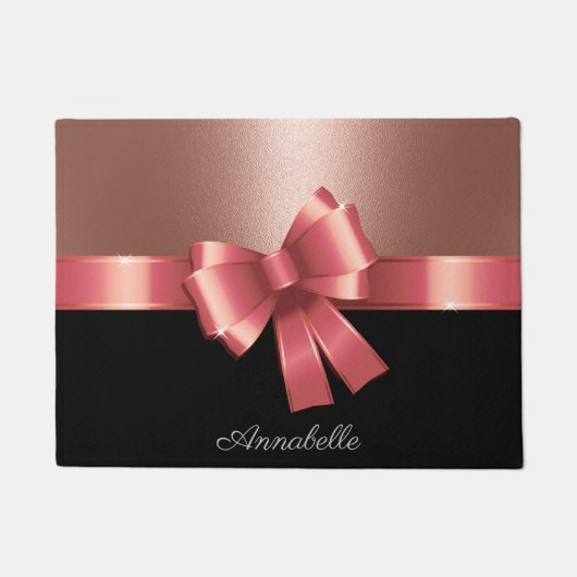 Rose Foil and Bow Fußmatte (Vorderseite)