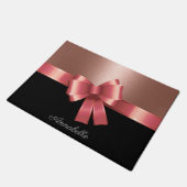 Rose Foil and Bow Fußmatte (Schrägansicht)