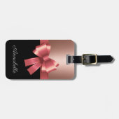 Rose Foil and Bow Gepäckanhänger (Vorderseite horizontal)