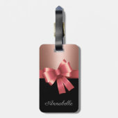 Rose Foil and Bow Gepäckanhänger (Rückseite vertikal)
