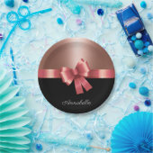 Rose Foil and Bow Pappteller (Party)