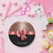 Rose Foil and Bow Pappteller (Party)