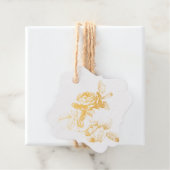 Rose Foil Favor Tag (Mit Box)