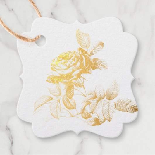 Rose Foil Favor Tag (Vorderseite)