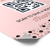 Rose Foil Script Confetti Tipp für das Graduate-Ze Poster (Ecke)