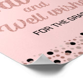 Rose Foil Skriptberatung und Gut wünscht Grad Sign Poster (Ecke)